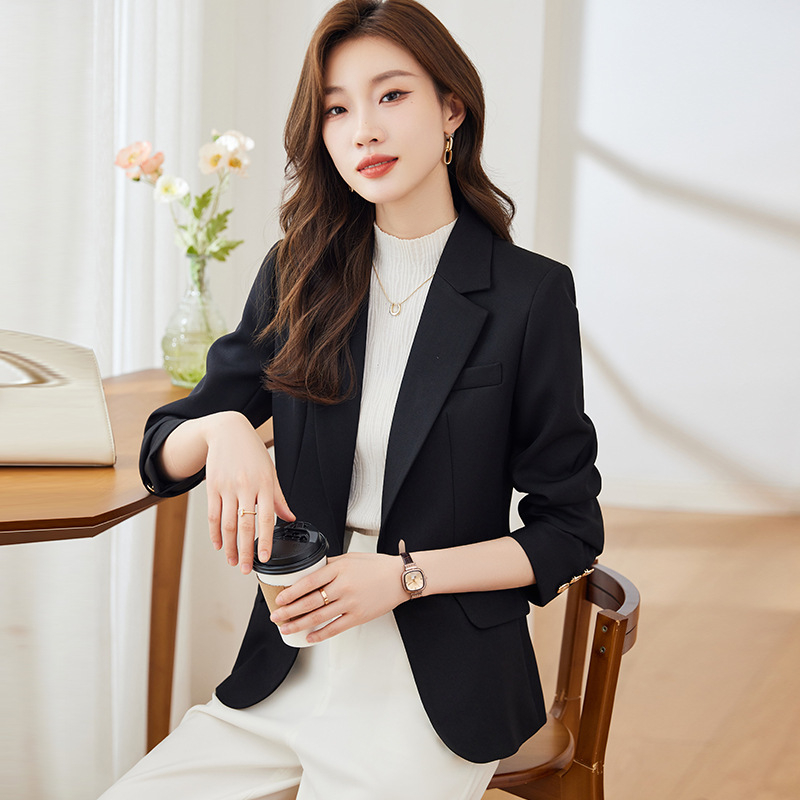 Женски къс костюм жакет в твид стил, Slim fit, дълги ръкави, едно копче, дължина 50–65 см, 80–90% полиестер, Зимна колекция 2023