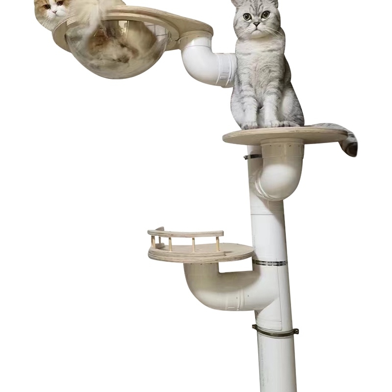 Yuepai PVC котешка катереща рамка за балкон, прост стил