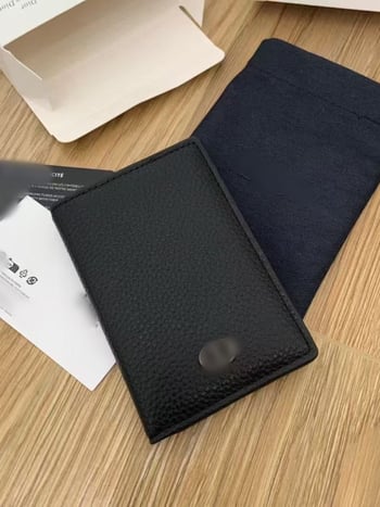 Портфейл с сгъваем картодържател и монетник, PU кожа, шарка с букви, унисекс, есенно издание 2025