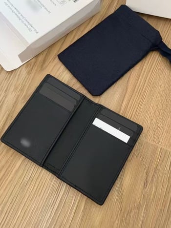 Портфейл с сгъваем картодържател и монетник, PU кожа, шарка с букви, унисекс, есенно издание 2025