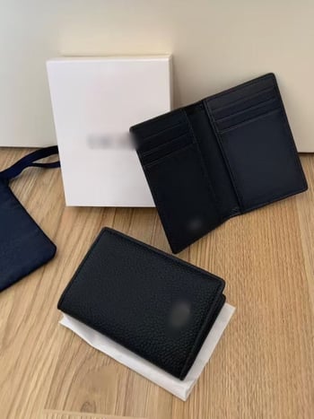 Портфейл с сгъваем картодържател и монетник, PU кожа, шарка с букви, унисекс, есенно издание 2025