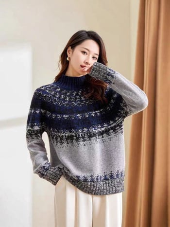 Džemper s kapuljom i 3D žakard uzorkom, debeli pleteni kroj, široka silueta, dugi rukavi