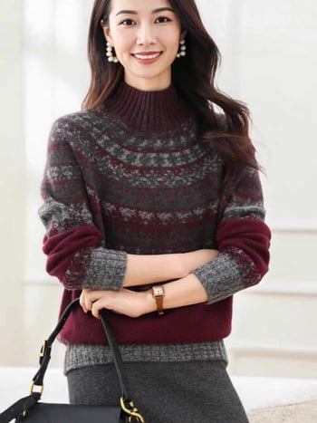 Džemper s kapuljom i 3D žakard uzorkom, debeli pleteni kroj, široka silueta, dugi rukavi