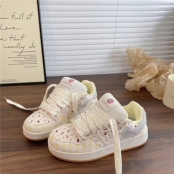 Ženske tenisice s debelim potplatom, korejskog stila, gornja od mikrovlakna, gumena potplata, EVA ulošak