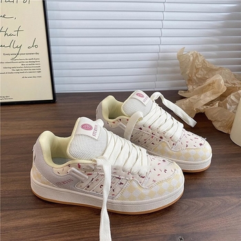 Ženske tenisice s debelim potplatom, korejskog stila, gornja od mikrovlakna, gumena potplata, EVA ulošak