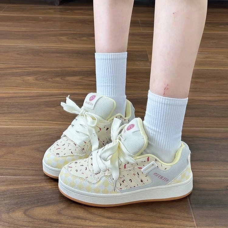 Ženske tenisice s debelim potplatom, korejskog stila, gornja od mikrovlakna, gumena potplata, EVA ulošak