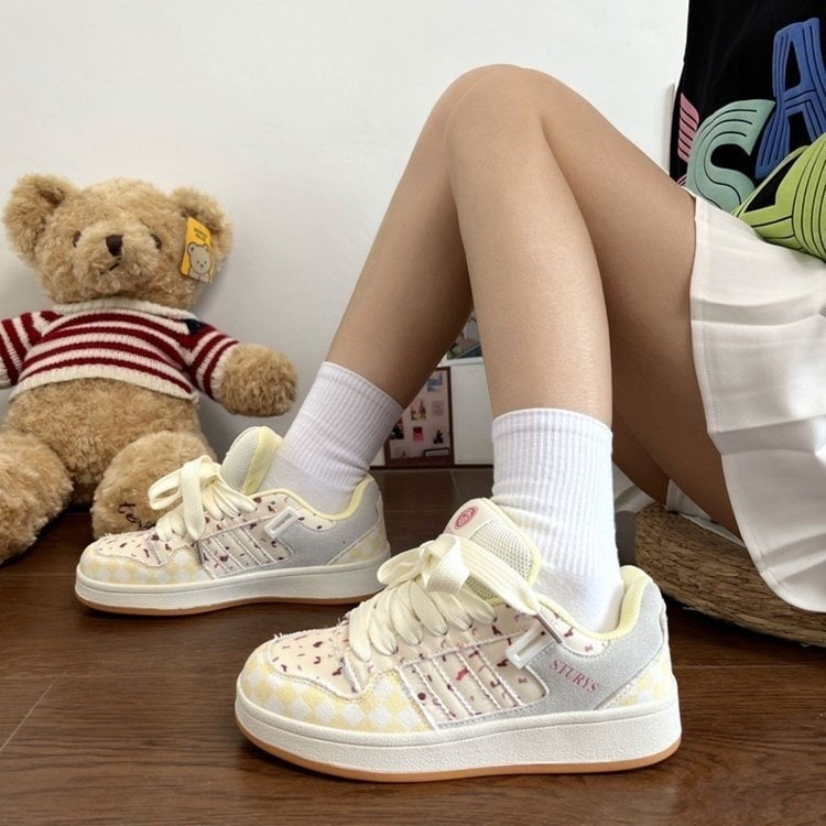 Ženske tenisice s debelim potplatom, korejskog stila, gornja od mikrovlakna, gumena potplata, EVA ulošak