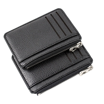 PU kožni držač kartica s RFID zaštitom, džep za novčiće, džep za ID karticu, zatvarač