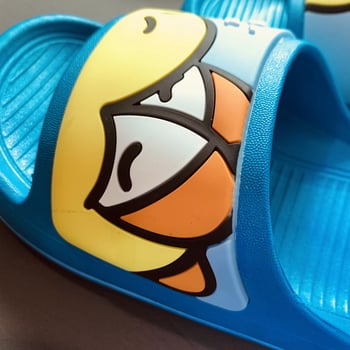 Dječje kupaonske papuče s karikaturnim uzorkom, gornji dio PVC, potplat PVC, unisex, uzrast 7-12 godina