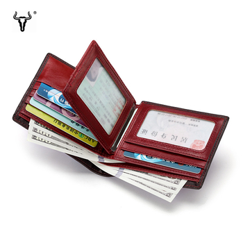 Novčanik od prave kože, koža prvog sloja goveda, ultralagani, otporan na habanje, više pretinaca za kartice
