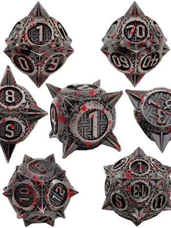 Fémes dobókocka készlet D&D-hez | cinkötvözet | 20 oldalú dobókockák | Xincheng márka | 100 darabos készlet | testreszabás elérhető