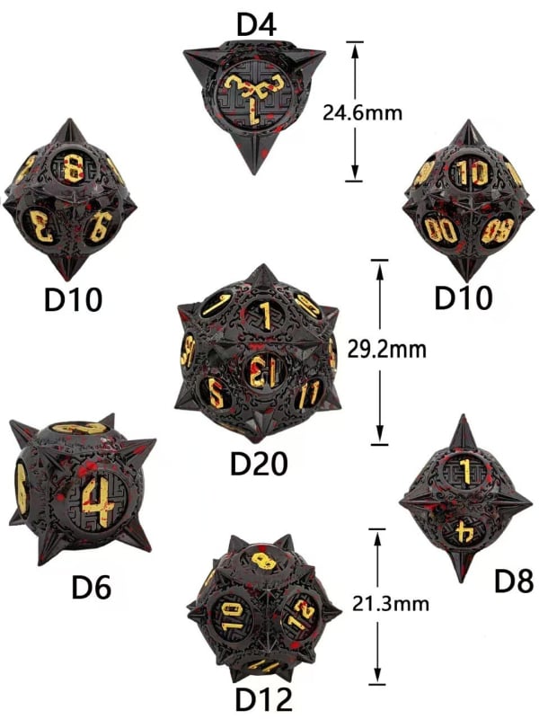 Fémes dobókocka készlet D&D-hez | cinkötvözet | 20 oldalú dobókockák | Xincheng márka | 100 darabos készlet | testreszabás elérhető