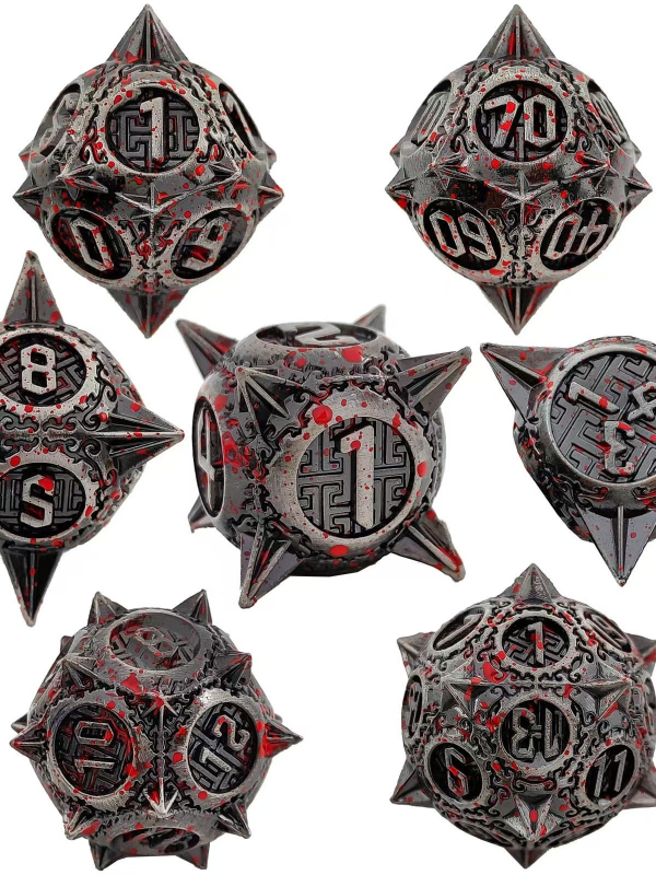 Fémes dobókocka készlet D&D-hez | cinkötvözet | 20 oldalú dobókockák | Xincheng márka | 100 darabos készlet | testreszabás elérhető