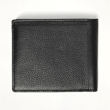 Novčanik s višestrukim džepovima za kartice, koža prvog sloja s lychee teksturom, metalni logo, kratki stil, poliester podstava, proljeće 2024