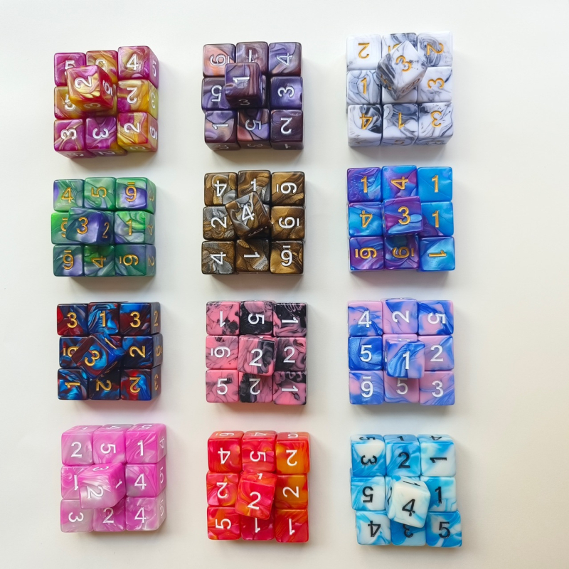 D6 akril dobókocka, jobb szögű formájú, 5000 darabos készlet, márka Create, sakk- és kártyajátékokhoz