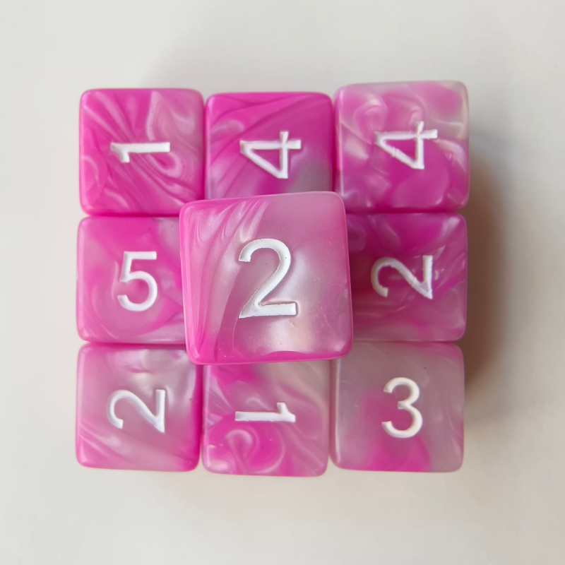 D6 akril dobókocka, jobb szögű formájú, 5000 darabos készlet, márka Create, sakk- és kártyajátékokhoz