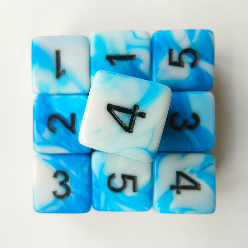 D6 akril dobókocka, jobb szögű formájú, 5000 darabos készlet, márka Create, sakk- és kártyajátékokhoz