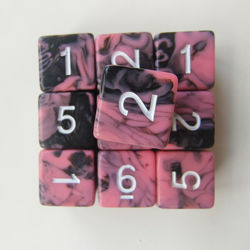 D6 akril dobókocka, jobb szögű formájú, 5000 darabos készlet, márka Create, sakk- és kártyajátékokhoz