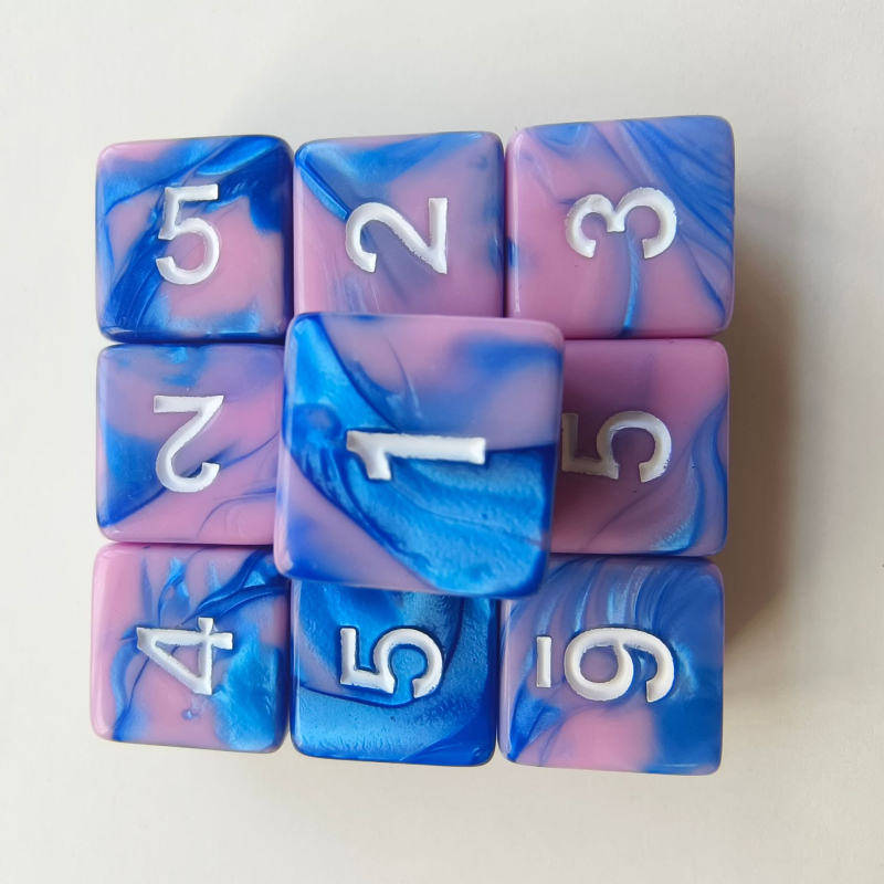 D6 akril dobókocka, jobb szögű formájú, 5000 darabos készlet, márka Create, sakk- és kártyajátékokhoz