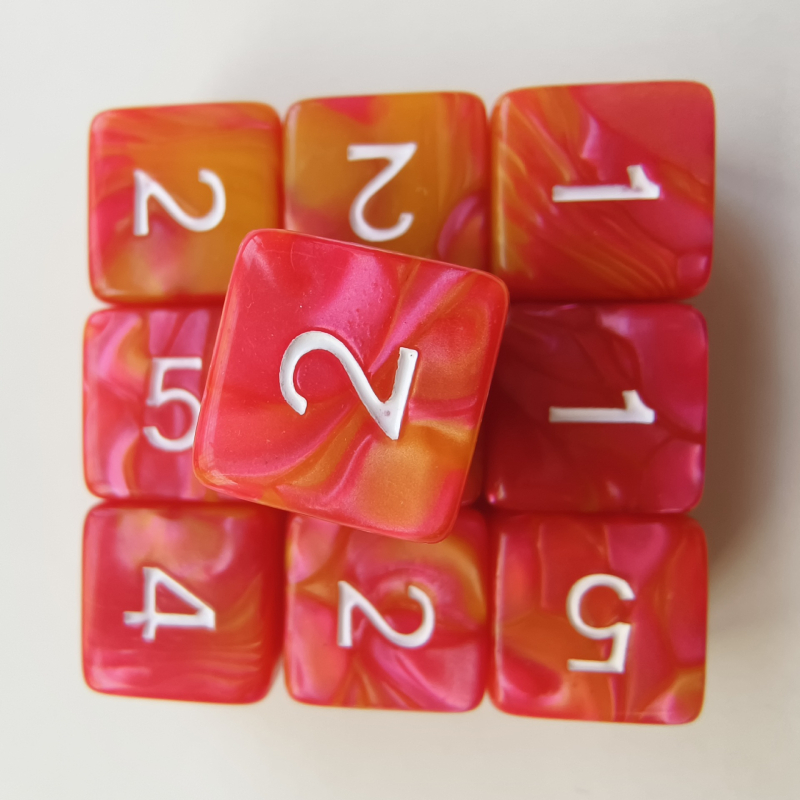 D6 akril dobókocka, jobb szögű formájú, 5000 darabos készlet, márka Create, sakk- és kártyajátékokhoz