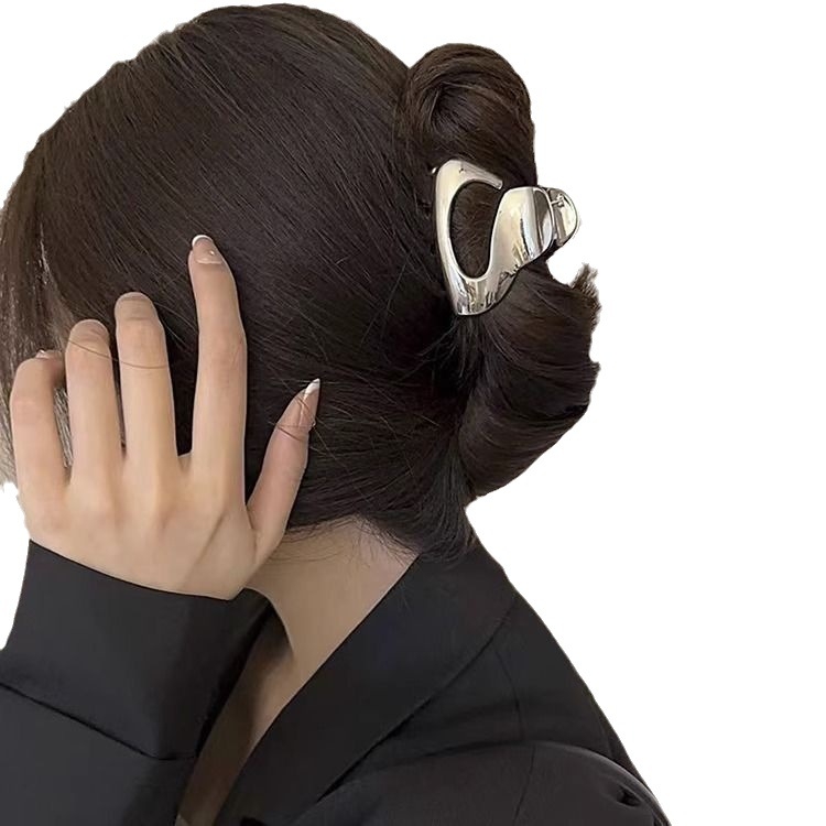 Klip za kosu od legure, elektroplatirani završni sloj, grip tip, ženski dodatak, lagani luksuzni stil