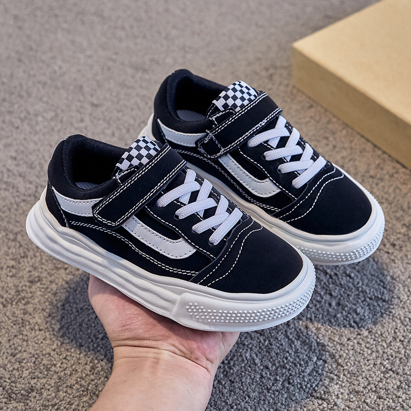 Dječje kožne tenisice s niskim profilom i Velcro zatvaračem — unisex, EVA potplat