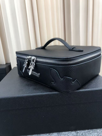 Torba za kozmetiku i nakit u obliku križa, vintage koža, prijenosna, za kućnu upotrebu, koža prvog sloja, unisex
