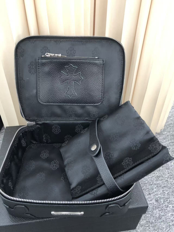 Torba za kozmetiku i nakit u obliku križa, vintage koža, prijenosna, za kućnu upotrebu, koža prvog sloja, unisex