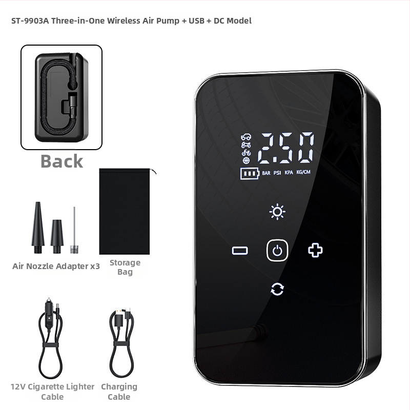 Automobilska pumpa za gume s digitalnim zaslonom, 12V, 80W, 35 L/min, USB punjenje