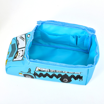 Torbica za šminku s motivom anime, poliester, torba s poklopcem, mrežasti unutarnji pretinac, zatvarač