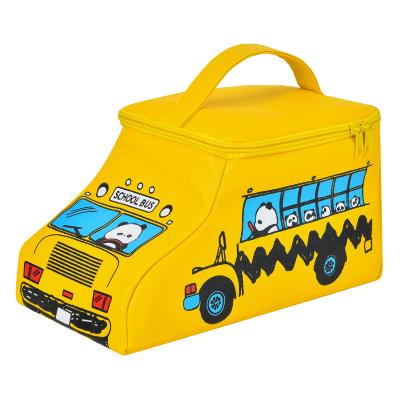 Torbica za šminku s motivom anime, poliester, torba s poklopcem, mrežasti unutarnji pretinac, zatvarač