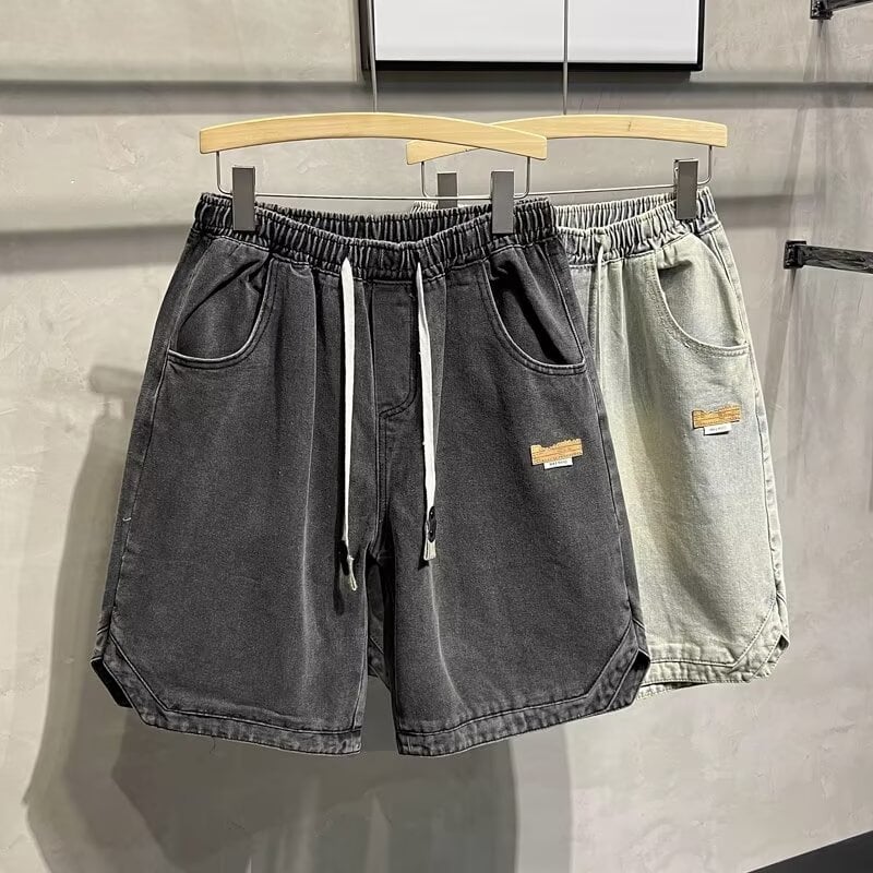Tinejdžerske traper hlače za dječake, opuštena linija, kapri dužina, pamuk denim, ljeto, High Street stil