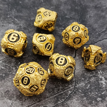 Fém D&D dobókocka – cink ötvözet, húszon oldalú polyhedrális dobókocka TRPG és Cthulhu társasjátékhoz, 195 g, 50 darabos csomag
