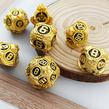 Fém D&D dobókocka – cink ötvözet, húszon oldalú polyhedrális dobókocka TRPG és Cthulhu társasjátékhoz, 195 g, 50 darabos csomag