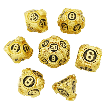 Fém D&D dobókocka – cink ötvözet, húszon oldalú polyhedrális dobókocka TRPG és Cthulhu társasjátékhoz, 195 g, 50 darabos csomag