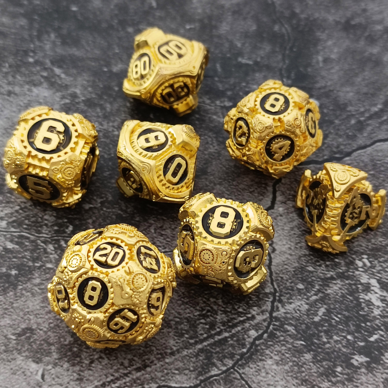 Fém D&D dobókocka – cink ötvözet, húszon oldalú polyhedrális dobókocka TRPG és Cthulhu társasjátékhoz, 195 g, 50 darabos csomag