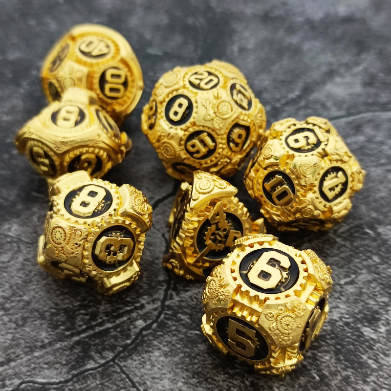 Fém D&D dobókocka – cink ötvözet, húszon oldalú polyhedrális dobókocka TRPG és Cthulhu társasjátékhoz, 195 g, 50 darabos csomag