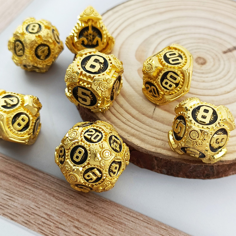 Fém D&D dobókocka – cink ötvözet, húszon oldalú polyhedrális dobókocka TRPG és Cthulhu társasjátékhoz, 195 g, 50 darabos csomag