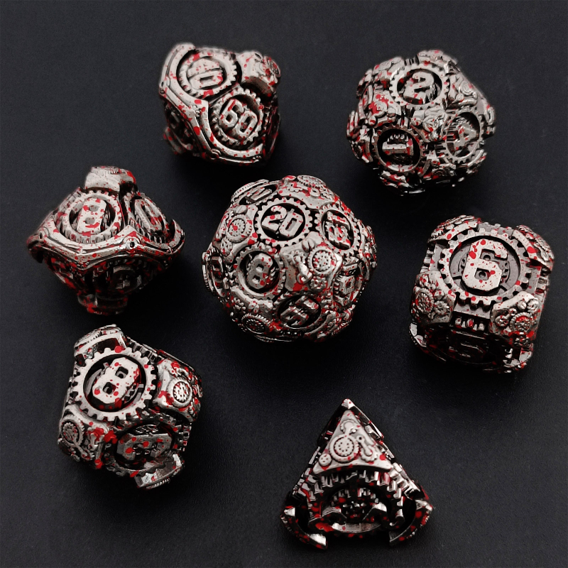 Fém D&D dobókocka – cink ötvözet, húszon oldalú polyhedrális dobókocka TRPG és Cthulhu társasjátékhoz, 195 g, 50 darabos csomag