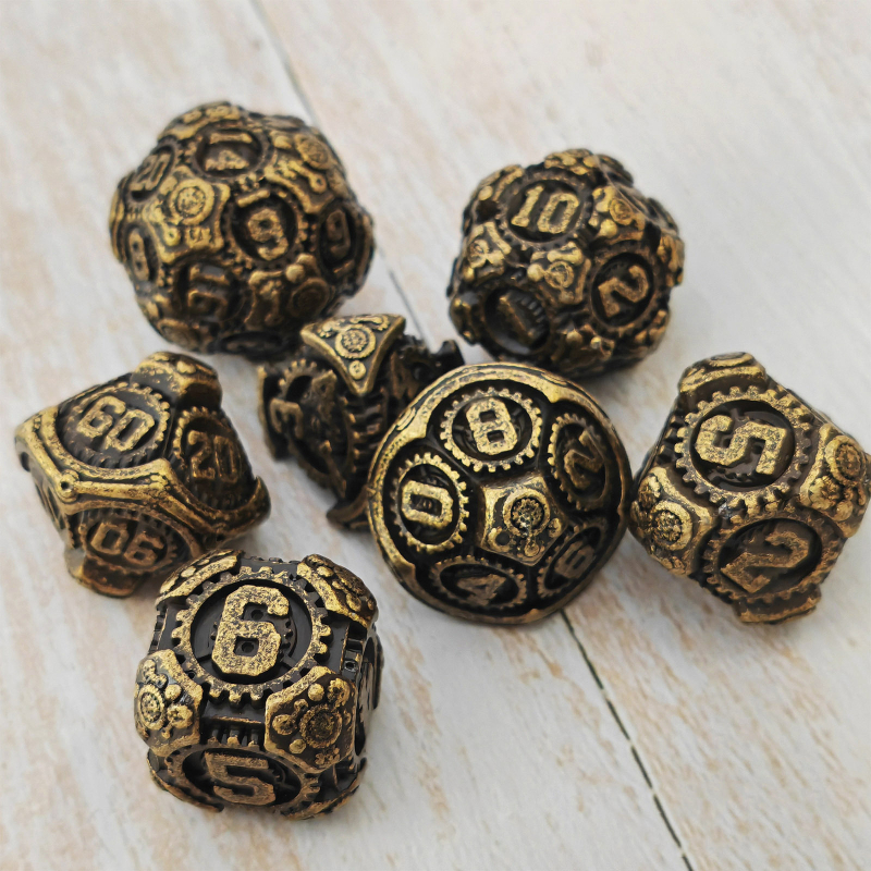 Fém D&D dobókocka – cink ötvözet, húszon oldalú polyhedrális dobókocka TRPG és Cthulhu társasjátékhoz, 195 g, 50 darabos csomag