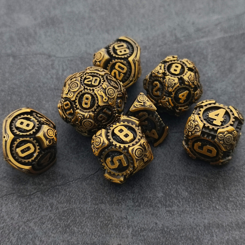 Fém D&D dobókocka – cink ötvözet, húszon oldalú polyhedrális dobókocka TRPG és Cthulhu társasjátékhoz, 195 g, 50 darabos csomag