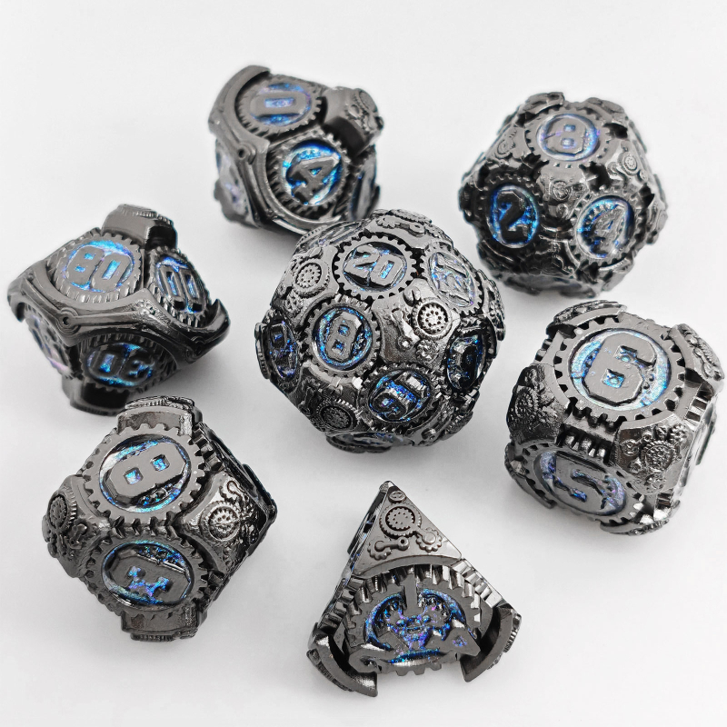 Fém D&D dobókocka – cink ötvözet, húszon oldalú polyhedrális dobókocka TRPG és Cthulhu társasjátékhoz, 195 g, 50 darabos csomag