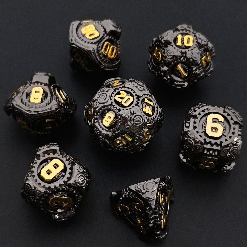 Fém D&D dobókocka – cink ötvözet, húszon oldalú polyhedrális dobókocka TRPG és Cthulhu társasjátékhoz, 195 g, 50 darabos csomag