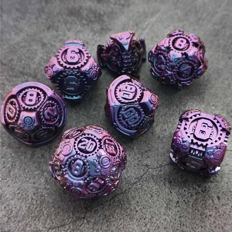 Fém D&D dobókocka – cink ötvözet, húszon oldalú polyhedrális dobókocka TRPG és Cthulhu társasjátékhoz, 195 g, 50 darabos csomag