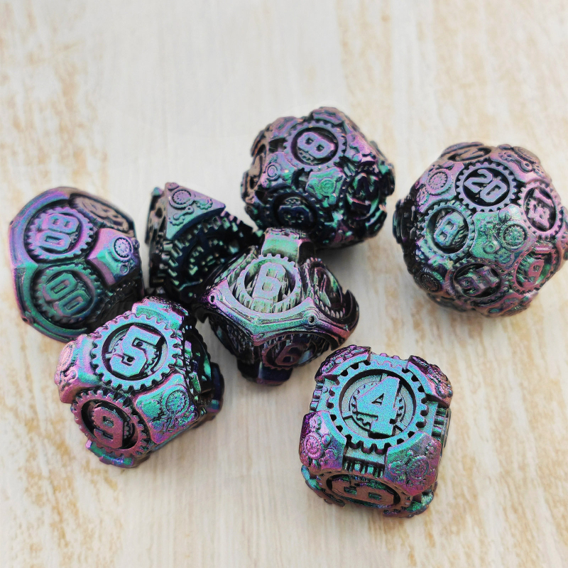 Fém D&D dobókocka – cink ötvözet, húszon oldalú polyhedrális dobókocka TRPG és Cthulhu társasjátékhoz, 195 g, 50 darabos csomag