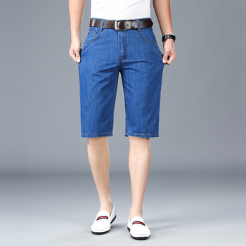 Мъжки памук-полиестер къси панталони, средна дължина, права кройка, летен сезон 2024, 72% памук / 26% полиестер / 2% полиуретанов еластичен влакна