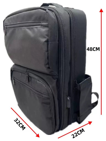 Szakmai fodrász utazó hátizsák csúszó fiókkal és állítható elválasztókkal, Oxford anyag, uniszex, cipzáras nyitás