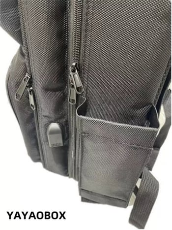 Szakmai fodrász utazó hátizsák csúszó fiókkal és állítható elválasztókkal, Oxford anyag, uniszex, cipzáras nyitás