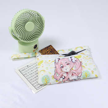 Vászon kozmetikai táska utazáshoz – anime rajzfilm stílus, uniszex, légáteresztő, vízálló, ultrakönnyű, antibakteriális