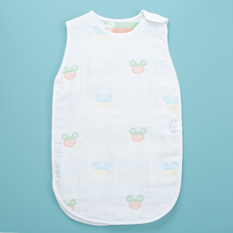 Baba alvózsák ujjatlan mellényes újszülötteknek, nyári könnyű takaró, poliészter rostanyag, töltet rost